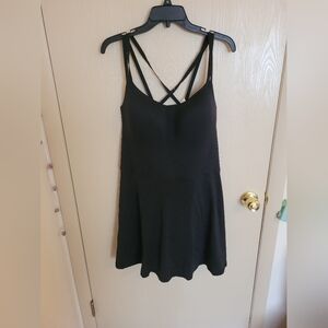 Aerie Offline NWT black Sculpted Mini Dress With Built In Shorts XXL
